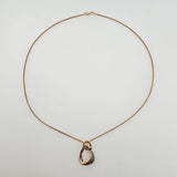 0.45ct Champagne Diamond Pendant Necklace 14k Rose Gold