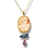 Sterling Silver Gold Vermeil Cameo Necklace