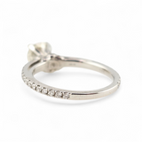 1.55 CTW Diamond Engagement Ring 14k White Gold - Size 6.5