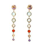 Sterling Silver Gold Vermeil Gemstone Dangle Earrings