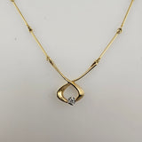 0.07ct. Diamond Necklace 14k Yellow Gold