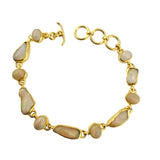 Sterling Silver Gold Vermeil Opal Bracelet