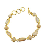 Sterling Silver Gold Vermeil Opal Bracelet