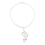 Sterling Silver Modernist Swirl Necklace