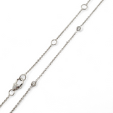 0.85 CTW Multi-Cut Diamond Pendant Necklace 14k White Gold