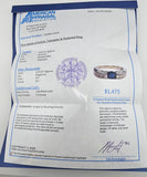 0.56 CT. Tanzanite and Diamond Ring 14k White Gold - Size 9