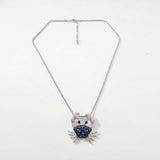 Sterling Silver Cubic Zirconia Crab Necklace