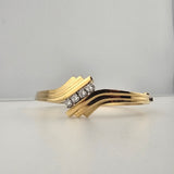 0.52 CTW Diamond Bangle Bracelet 14k & 10k White and Yellow Gold