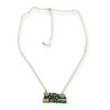 5.74 CTW Opal Cluster Necklace 925 Sterling Silver