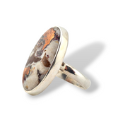 Sterling Silver Copper Dolomite Ring - Size 8