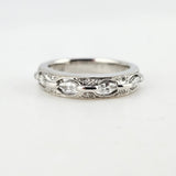 0.37 CTW Marquise Diamond Wedding Band 14k White Gold Size 6.25