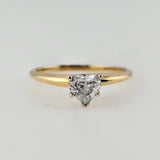 0.40 Ct. Heart Cut Diamond Solitiare Engagement Ring 14k Yellow Gold - Size 7