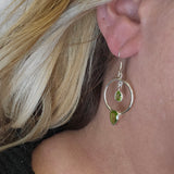 Sterling Silver Peridot Dangle Earrings