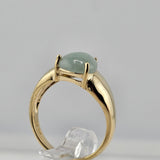 Imperial Jade Ring 14k Yellow Gold - Size 9