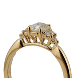 1.02 CTW Phoenix Cut Diamond Engagement Ring 18k Yellow Gold - Size 6.75