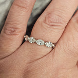 1.30CT Oval Cut Lab Grown Diamond Wedding Band 14k White Gold - Size 9.25