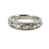 0.37 CTW Marquise Diamond Wedding Band 14k White Gold Size 6.25