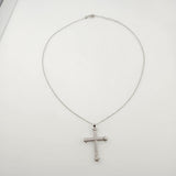 Sterling Silver Cubic Zirconia Cross Necklace
