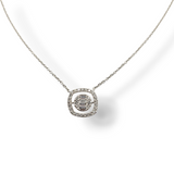 0.66 CTW Diamond Cluster Necklace 14k White Gold
