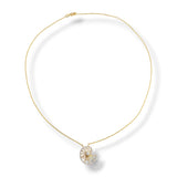 0.35 CTW Diamond Nautilus Starburst Necklace 14k Yellow Gold