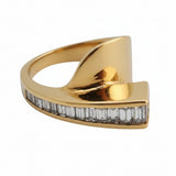 2.14 CTW Baguette Diamond Modernist Ring 14k Yellow Gold - Size 7.5