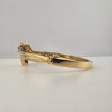 0.52 CTW Diamond Bangle Bracelet 14k & 10k White and Yellow Gold