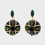 Sterling Silver Gold Vermeil Cubic Zirconia Statement Earrings