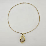 Opal and Diamond Pendant Necklace 14k & 18k Yellow Gold