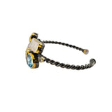 Sterling Silver Gemstone Cuff Bracelet