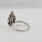 0.74 CTW Diamond Engagement Ring 18k White Gold - Size 6.25
