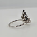 0.74 CTW Diamond Engagement Ring 18k White Gold - Size 6.25