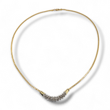 1.15 CTW Diamond Cluster Necklace 14k Yellow Gold