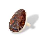Sterling Silver Hungarian Agate Ring - Size 7.5