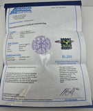 Peridot and Tsavorite Ring 14k White Gold - Size 7.75