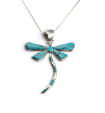 Sterling Silver Turquoise Dragonfly Necklace