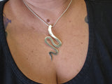 Sterling Silver Modernist Swirl Necklace