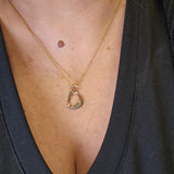 0.45ct Champagne Diamond Pendant Necklace 14k Rose Gold