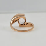 2.39Ct Morganite and Diamond Ring 14k Rose Gold - Size 6.25