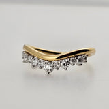 0.40 CTW Diamond Wedding Band 14k Yellow Gold - Size 6.5