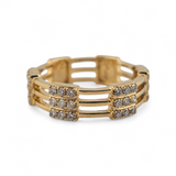 0.54 CTW Diamond Band 14k Yellow Gold - Size 7.25