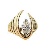 0.91ct. Marquise Cut Diamond Solitiare Ring 14k Yellow Gold - Size 6.5