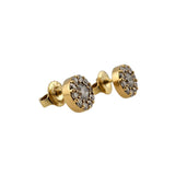 0.82 CTW Diamond Cluster Stud Earrings 18k Yellow Gold