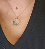 0.36 CTW Emerald And Diamond Pendant Necklace 14k Yellow Gold