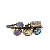 Sterling Silver Gemstone Cuff Bracelet