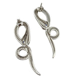 Sterling Silver Cubic Zirconia Snake Earrings