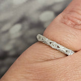 Marquise Diamond Wedding Band 14k White Gold Size 5.75