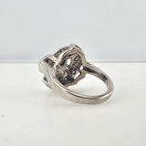 0.42 CTW Diamond Ring 18k White Gold - Size 4.75