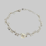 Sterling Silver Mother of Pearl Flower Bracelet